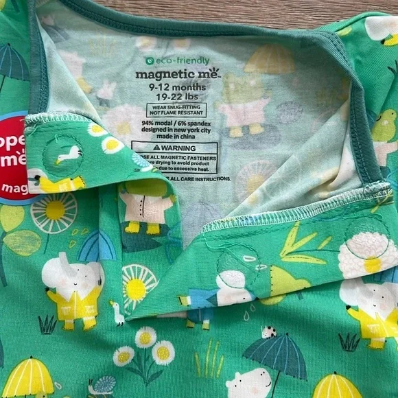 Magnetic Me Flower Power Shower Modal Twotie Footie 9-12 months - Picture 3 of 4